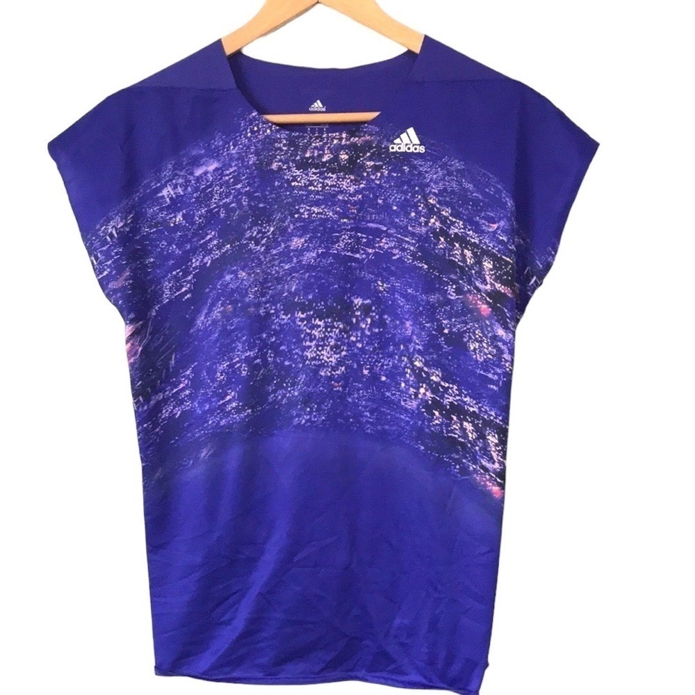 Adidas adizero purple lightweight ventilated athletic T-shirt size Medium